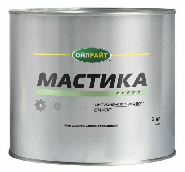 Мастика каучуко-битумная 2кг бикор OIL RIGHT (платиковое ведро)