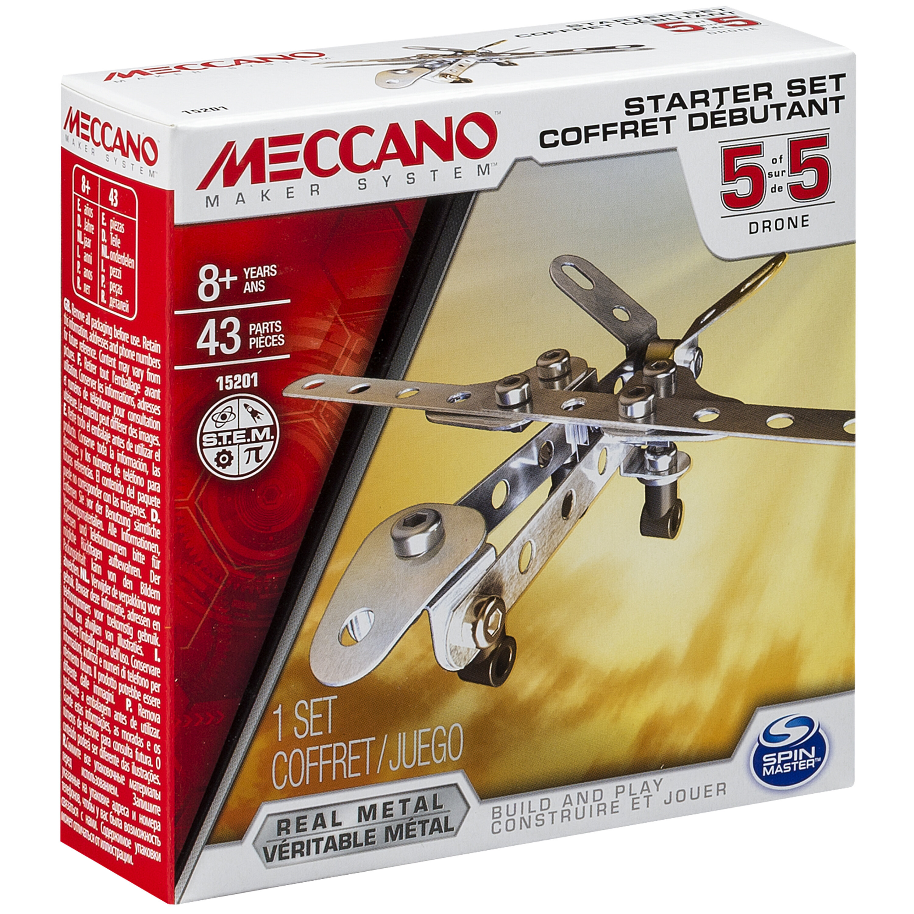 Meccano Металлический конструктор - Базовая модель №3 Дрон (43 дет.)