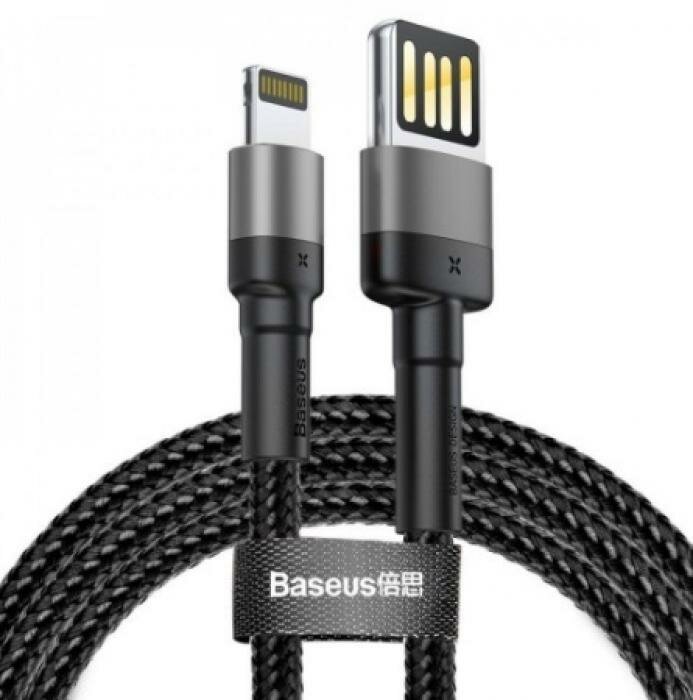 Кабель Baseus Cafule Cable USB - Lightning 1м Special Edition Двухсторонние разъемы (CALKLF-G09, CALKLF-G91, CALKLF-GG1, CALKLF-H09) (gray)