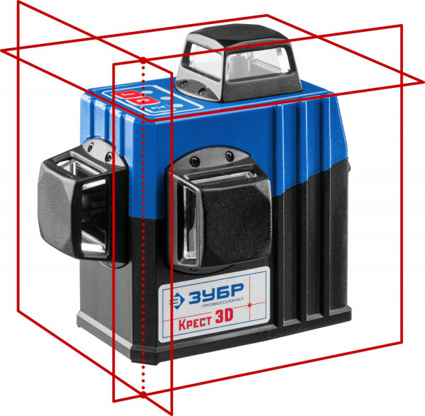 Нивелир лазерный линейный Зубр 34908 "Крест-3D"