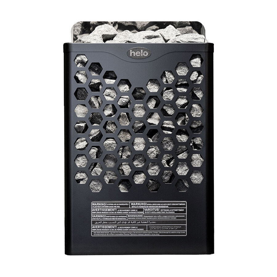 Электрическая печь Helo Hanko 80 STJ (с пультом, чёрная, арт. 000206) - фотография № 1