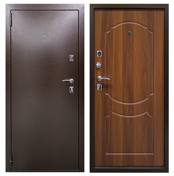 Входная дверь ЦСД Мини Итальянский орех 860x1900 Петли слева