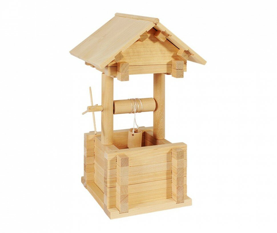 Деревянный конструктор Колодец, 63 детали Пелси К614