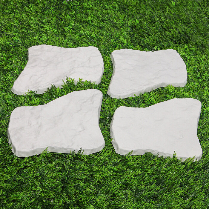 Модульное покрытие, 55 × 42 см, пластик, светлый мрамор, «Камень № 1», 1 шт - фотография № 3