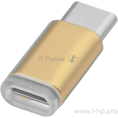 Greenconnect Переходник USB Type C на micro USB 2.0, M/f, Greenconnect, золотистый, Gcr-uc3u2mf-g Gc