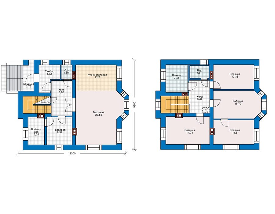 Проект дома Plans-41-10 (149 кв.м, поризованный керамический камень) - фотография № 2