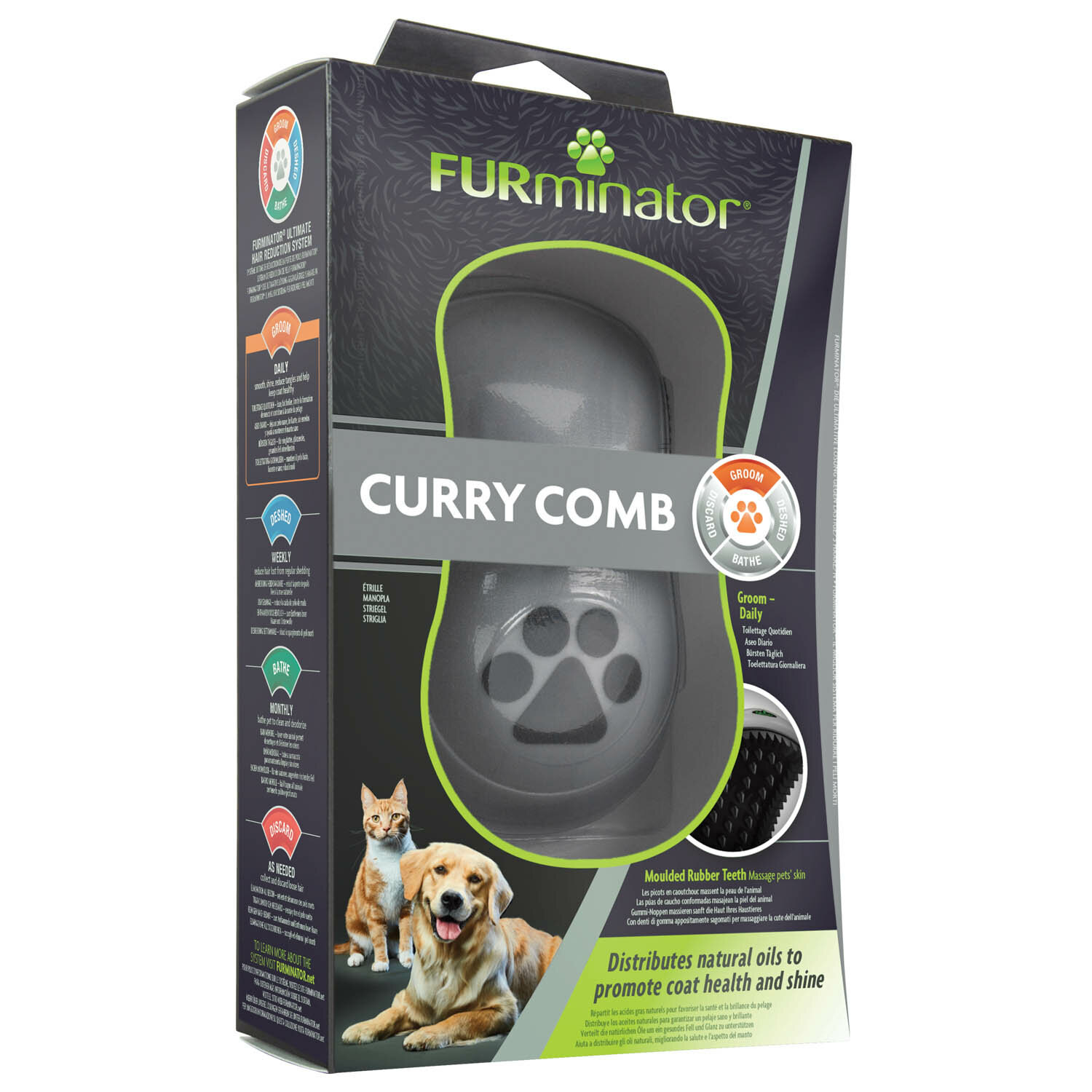 FURminator расческа резиновая Curry Comb зубцы 5 мм - фотография № 6