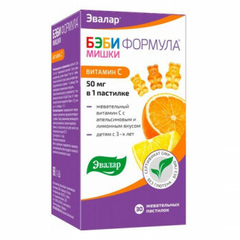 Беби формула мишки ВИТ. С пастилки ЖЕВ №30 БАД