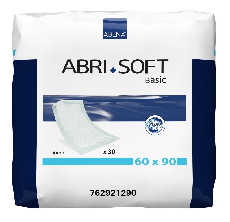 Abena Abri-Soft Basic / Абена Абри-Софт Бейсик - одноразовые впитывающие пеленки, 90x60 см, 30 шт.