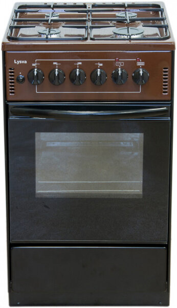 Газовая плита с электрической духовкой Лысьва ЭГ 401-2у коричневая