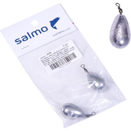 Груз Salmo с вертл. DROPLET SWIVEL 084г