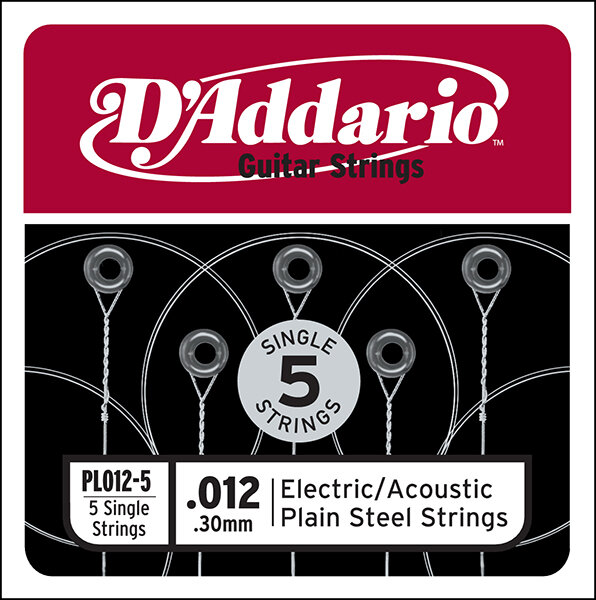 Набор струн D'Addario Plain Steel PL012-5