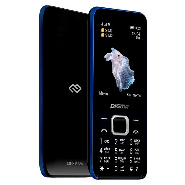 Мобильные телефоны DIGMA B280 LINX 32Mb черный