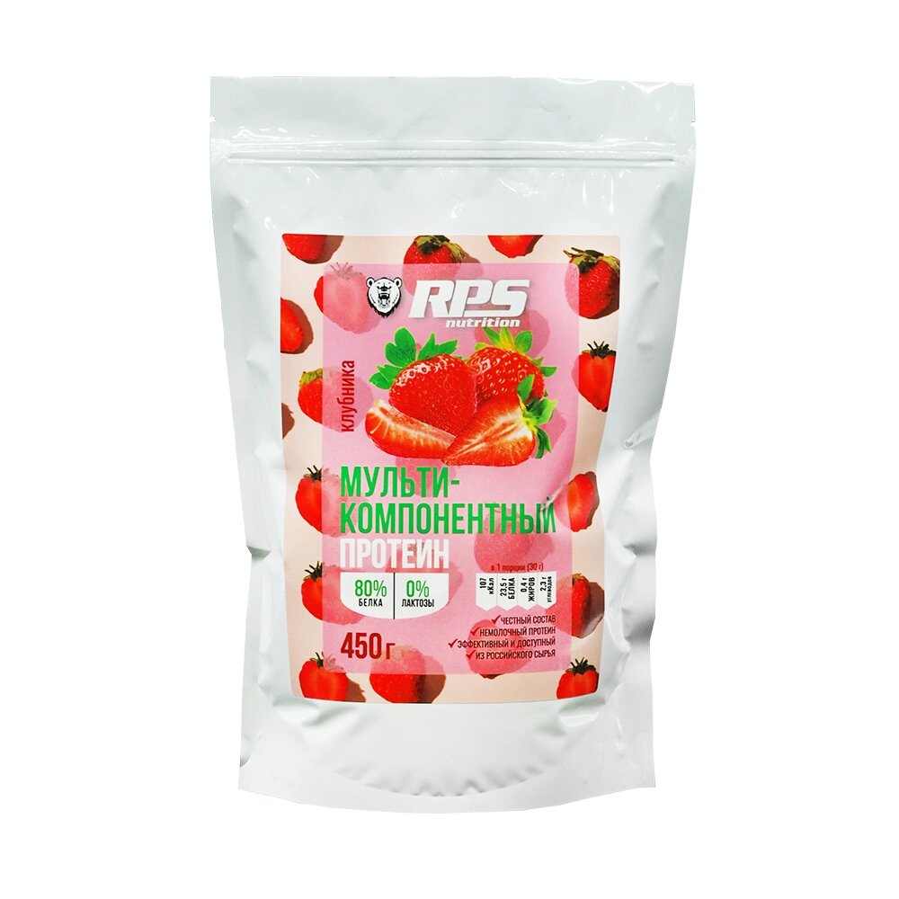 RPS Multicomponent Protein, 450 g, (клубника)