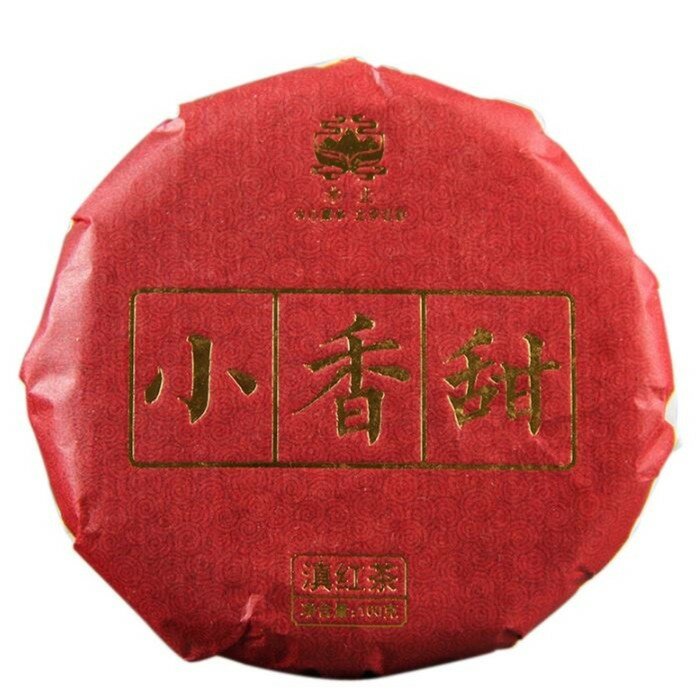 Китайский выдержанный красный чай Xiao xiangtian, 100 г, 2022 г, Юньнань, блин - фотография № 1