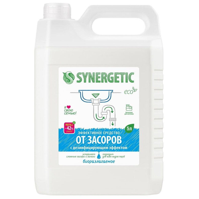 фото Средство для прочистки труб Synergetic 5л