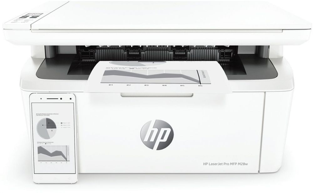 LaserJet Pro MFP M28w мфу лазерный (A4, принтер/сканер/копир, 600dpi, 18ppm, 32Mb, USB, WiFi) (W2G55A)