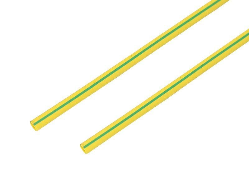 Трубка термоусадочная 6.0/3.0 1м желт./зел. | код 20-6007 | Rexant ( упак.3шт.)