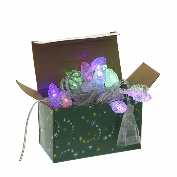 фото Электрогирлянда комнатная Шишка, L 4м, 20 разноцветных LED ламп 2W, шнур прозрачный 1м, IP20 KSM-703383