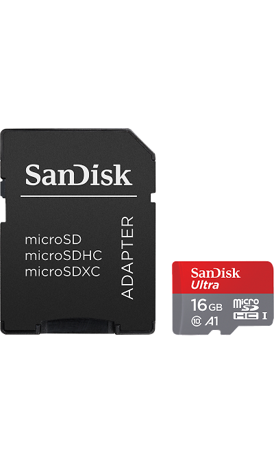 SanDisk Карта памяти SanDisk Ultra UHS-I MicroSD 16 ГБ class 10 (с адаптером)