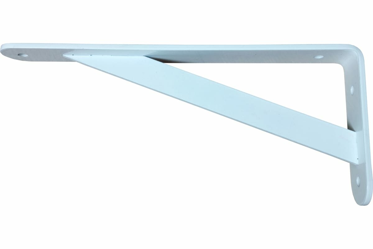 фото ФТ Кронштейн-уголок усиленный 245x100x30x4 мм, белый, КУ245100Б