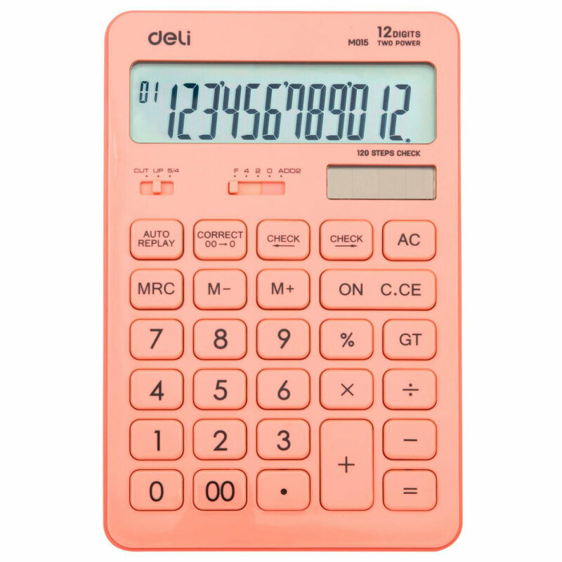 Калькулятор настольный Deli Touch EM01541 красный 12-разр, 1754758