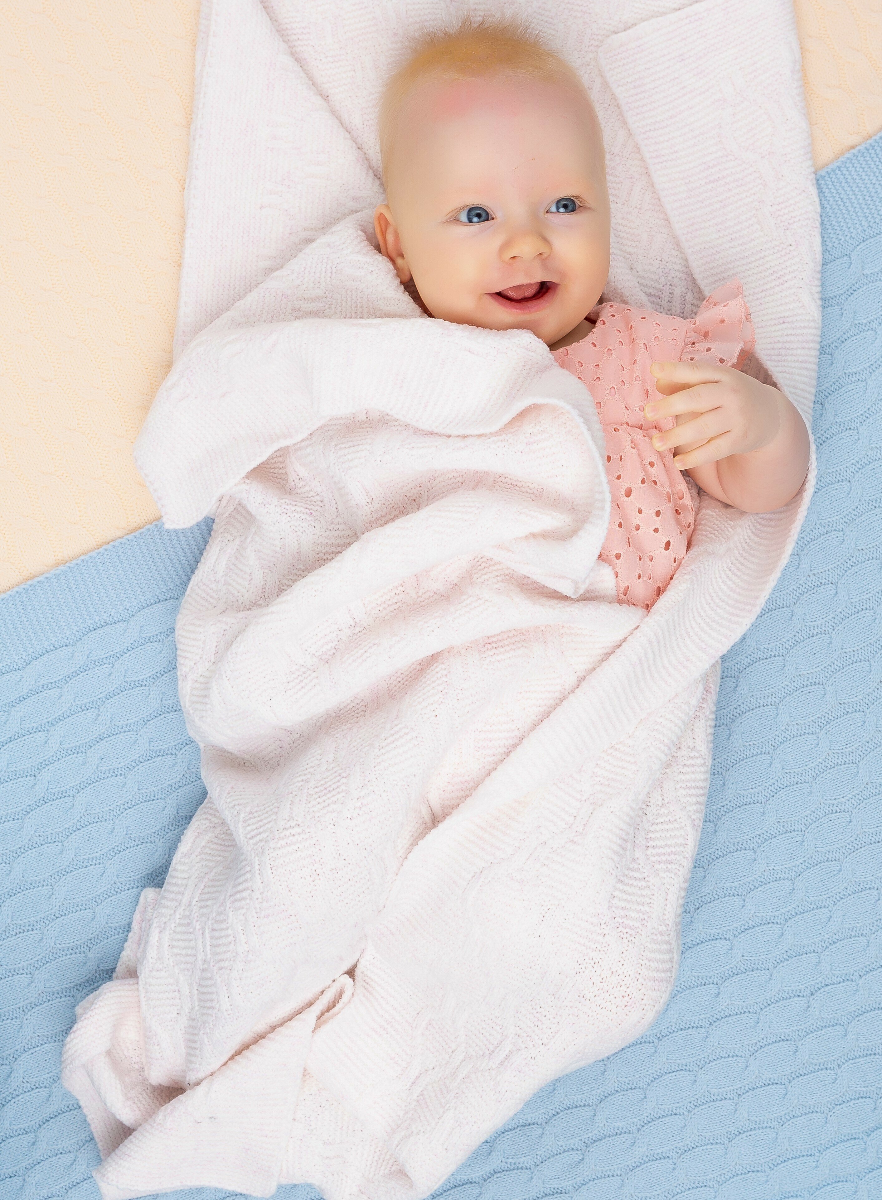 фото Одеяло-плед вязаное