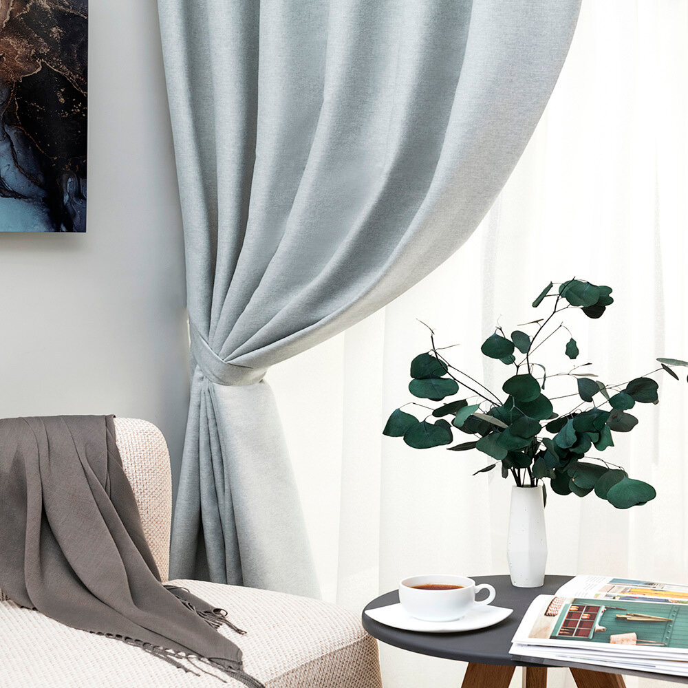 фото Штора рогожка светло-серая 180х260 см Legrand Левис (58134665)