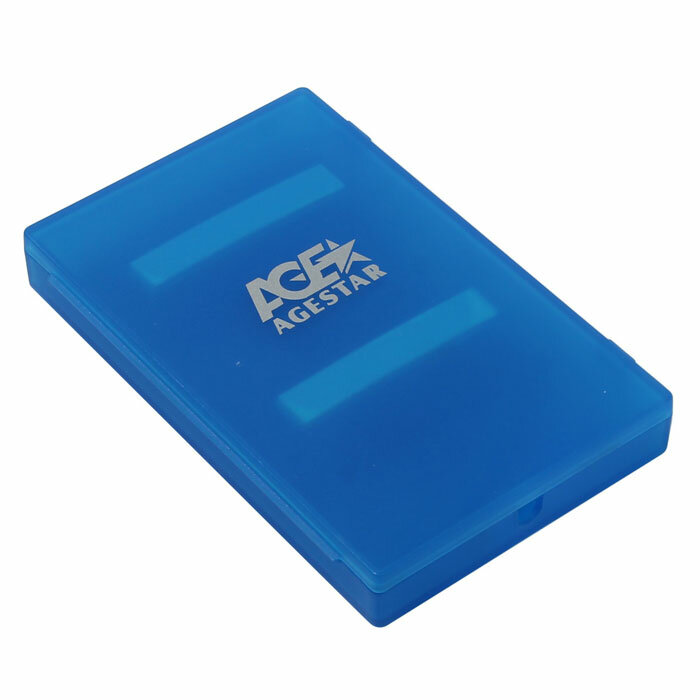 Корпус 2.5" AgeStar SUBCP1 SATA, USB2.0 Blue