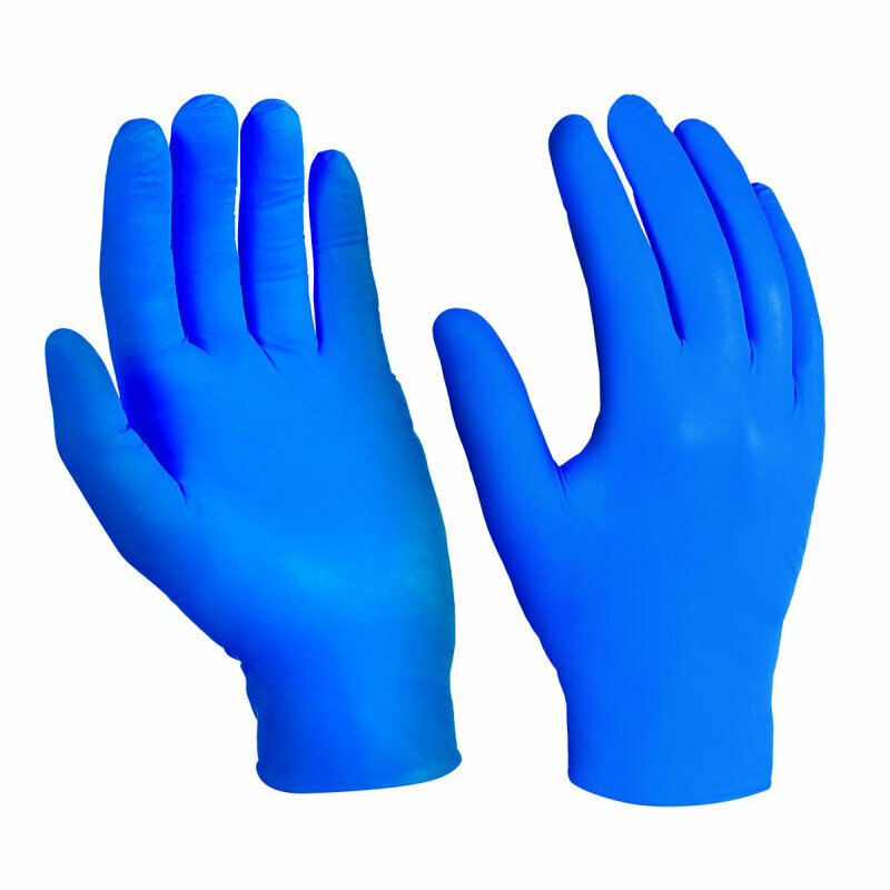 Перчатки одноразовые Manipula Эксперт DG-081 винил синие размер 9 L 50 пар/100 штук в упаковке, 1414638 - фотография № 1