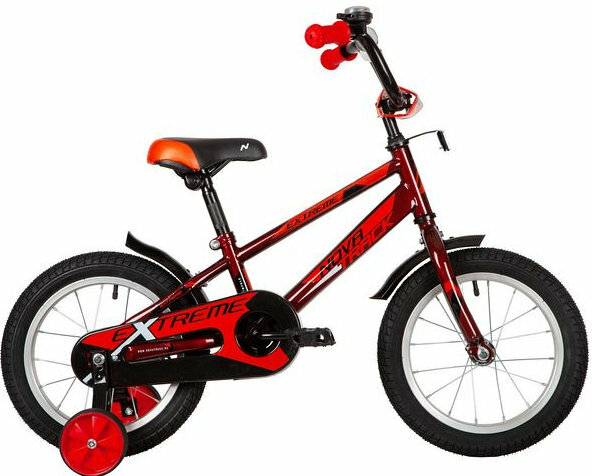 Велосипед детский 14" NOVATRACK, EXTREME, коричневый полная защита цепи, тормоз нож, короткие крыль 143EXTREME.BN9