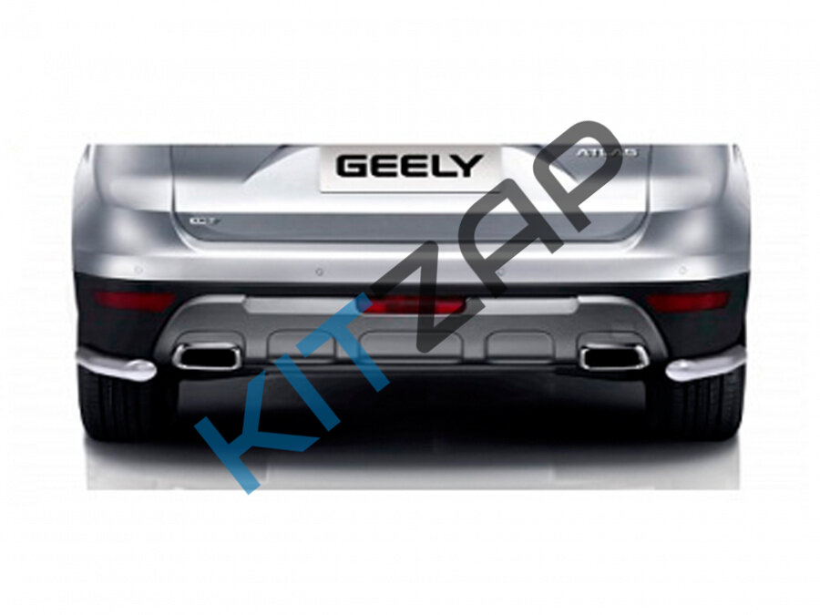 Защита заднего бампер (уголки) сталь D57 / хром GA0004RIATL GEELY Geely Atlas