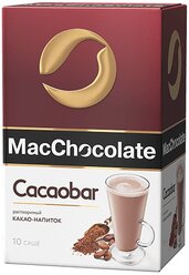 MacChocolate Какао-напиток «MacChocolate Cacaobar» растворимый, 10 саше по 20 гр, 6 шт.