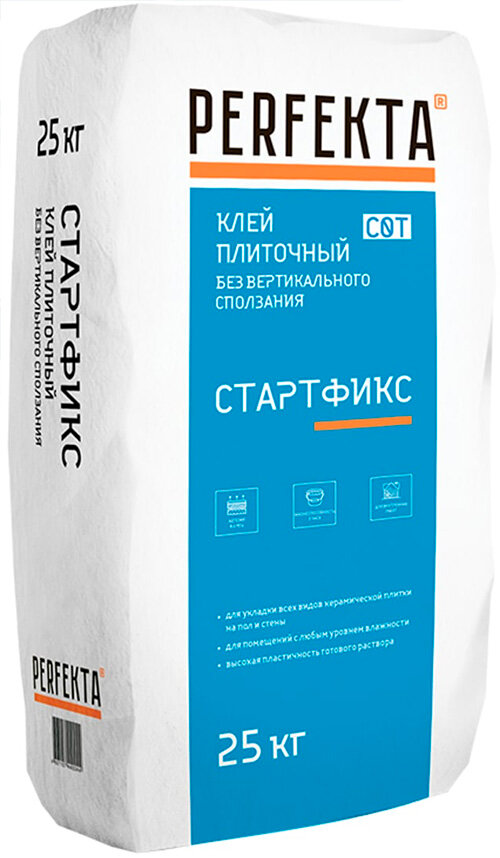 Перфекта Стартфикс клей плиточный (25кг) / PERFEKTA Стартфикс C0T клей плиточный (25кг)