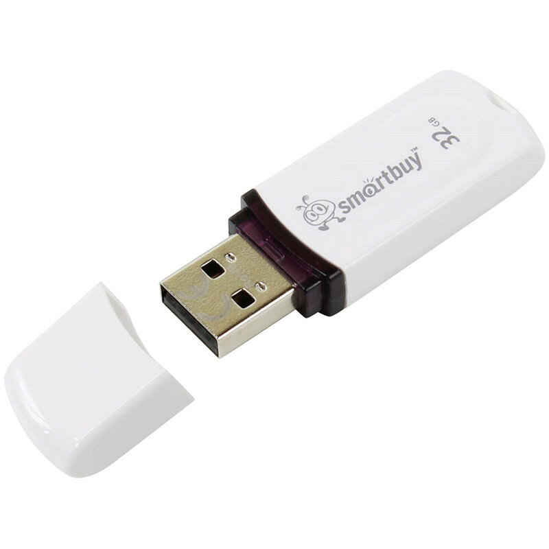 Память Smart Buy Paean 32GB, USB 2.0 Flash Drive, белый ( Артикул 248799 )