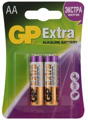 Батарея GP Extra Alkaline 15AX LR6 AA (2шт) блистер