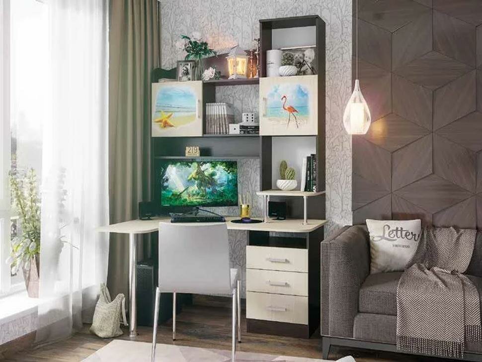 фото Стол компьютерный №3 (Стендмебель) Венге-Белфорт