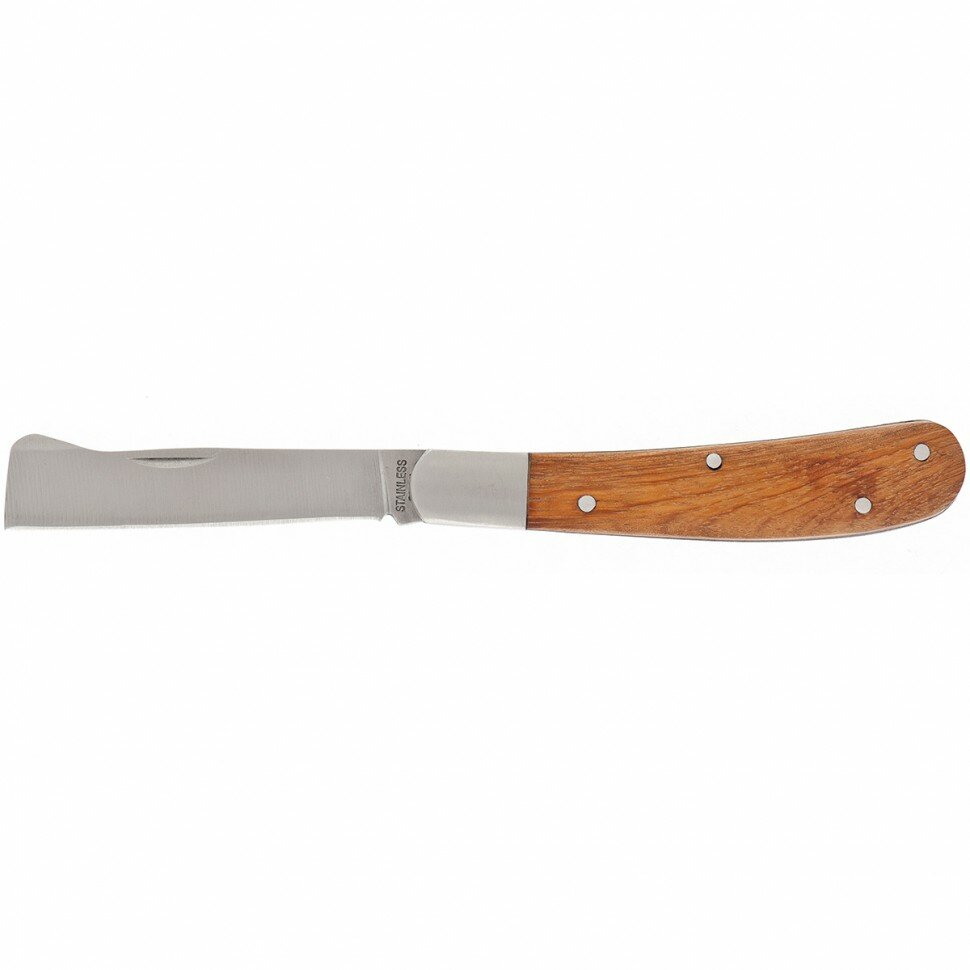 Нож садовый складной, копулировочный, 173 мм, деревянная рукоятка, Palisad - фотография № 1