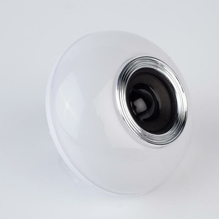 Luazon Lighting Лампа Световая тарелка, d10 см, 220V, 4 режима, пульт, музыка, цоколь Е27, RGB - фотография № 6