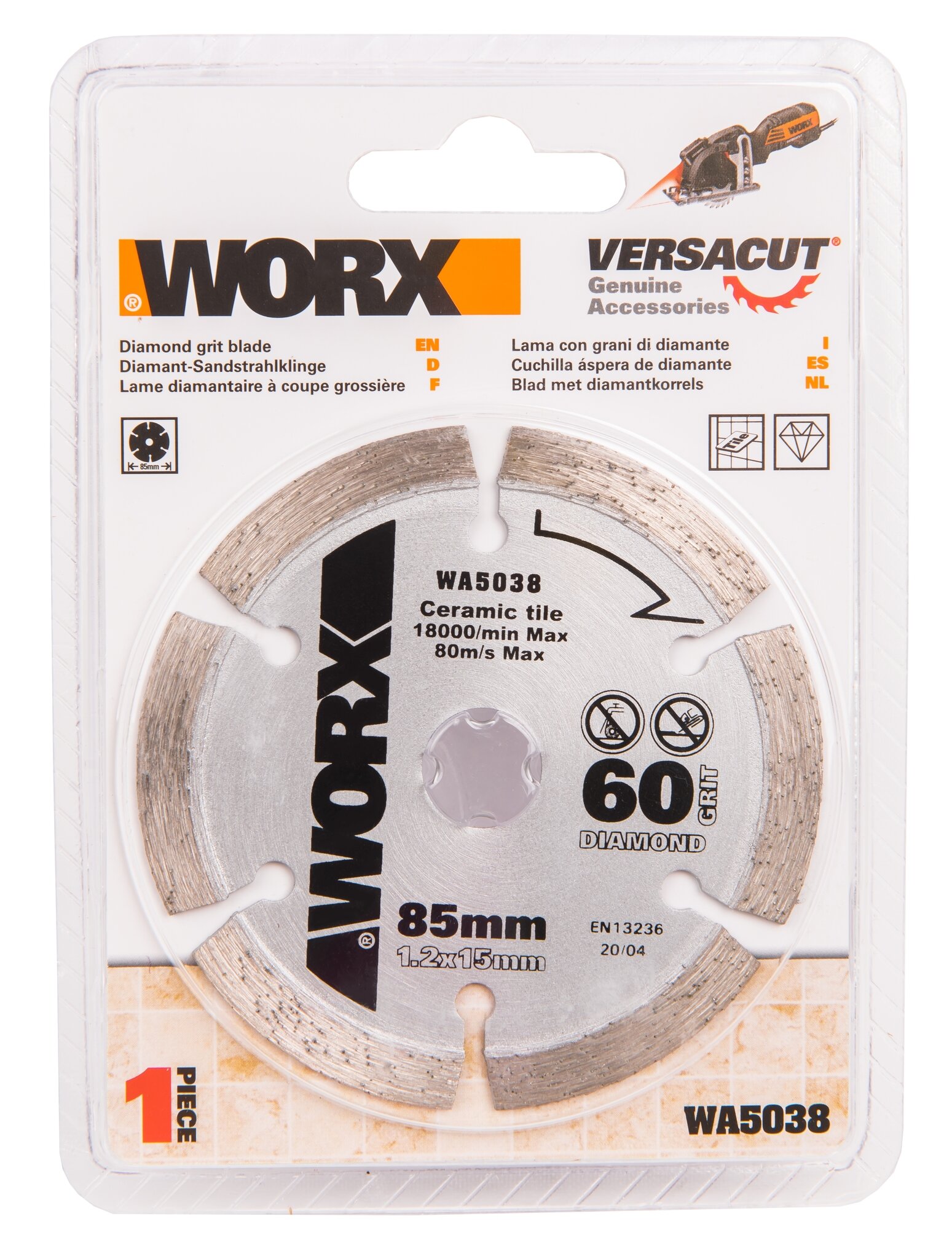 Пильный диск алмазный WORX WA5038