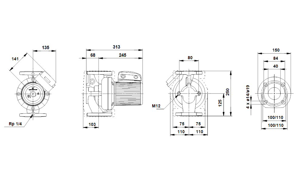 Насос Grundfos UPS 40-120 F 1х230-240 V (96401942) - фотография № 2