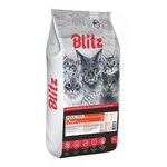 BLITZ сухой корм для взрослых кошек Домашняя птица 10 кг - изображение