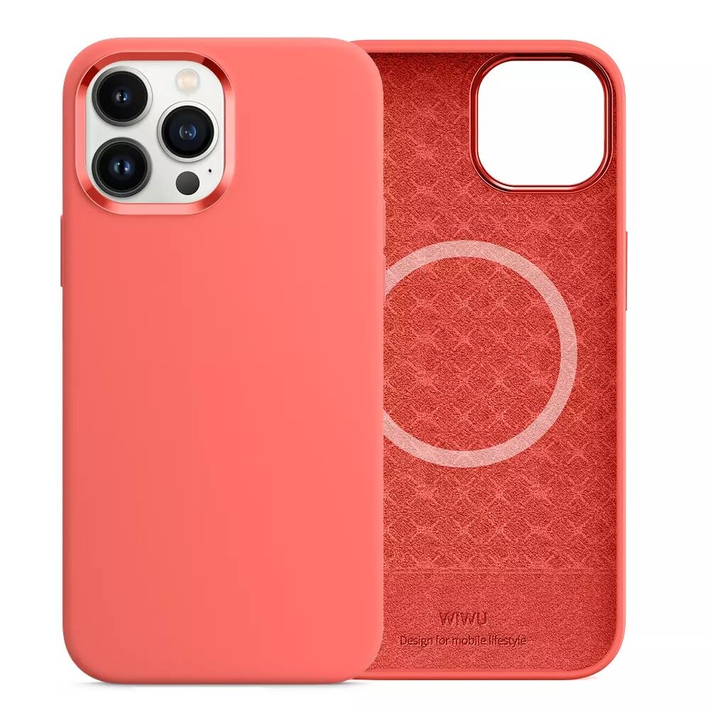 Чехол для телефона Wiwu Magnetic Silicone Phone Case for iPhone 13 Pro Max/6.7" Pink Pomelo