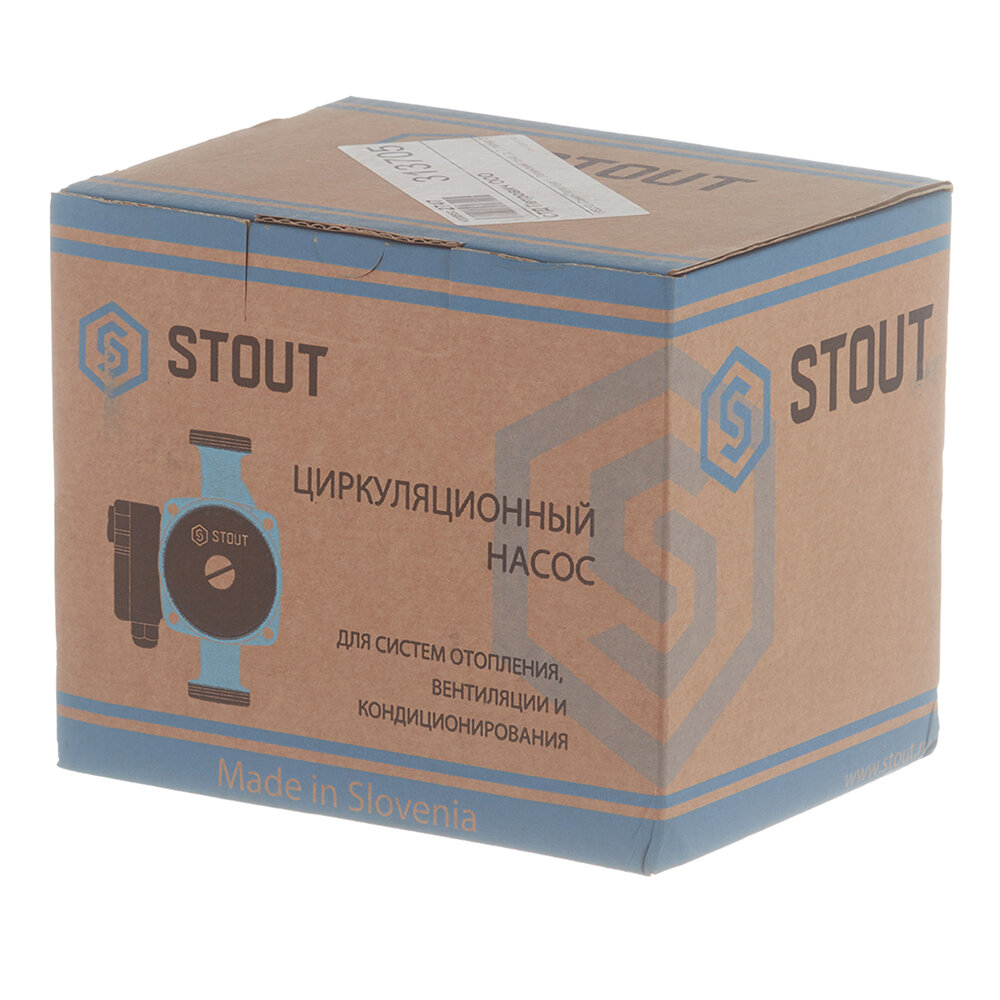 Циркуляционный насос для систем отопления Stout 32/40-180 (SPC-0001-3240180) DN32 подъем 4 м 180 мм с гайками - фотография № 6