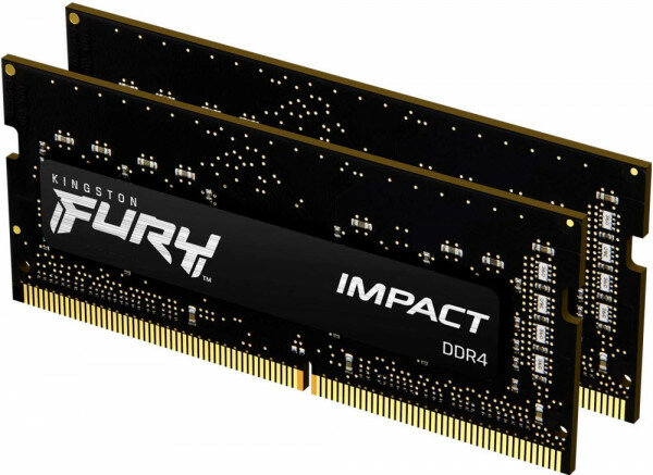 Оперативная память Kingston 16GB 3200MHz DDR4 CL20 SODIMM (Kit of 2) FURY Impact KF432S20IBK2/16