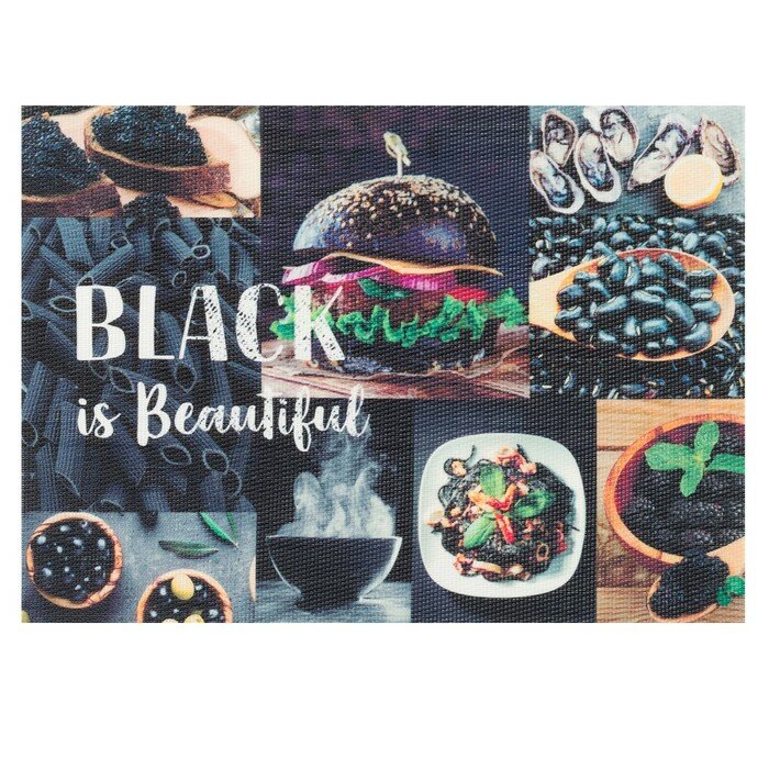 Салфетка на стол "BLACK is Beautiful" 29*40 см - фотография № 2