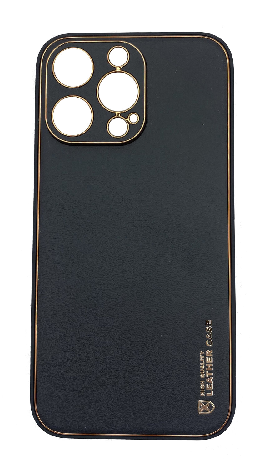 Чехол силиконовый для IPhone 12 Pro (6.1), Graceful Leather series, HOCO, черный