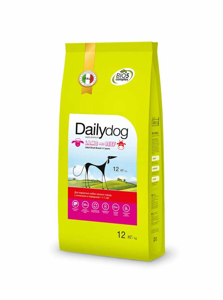 Dailydog Adult Small Breed Lamb and Beef - Сухой корм для взрослых собак мелких пород, с Ягненком и Говядиной dy666079 1.5 кг