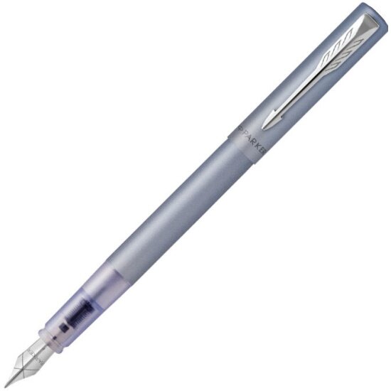 Ручка перьевая PARKER Vector XL F21 (2159750) серебристый F сталь нержавеющая подар.кор.