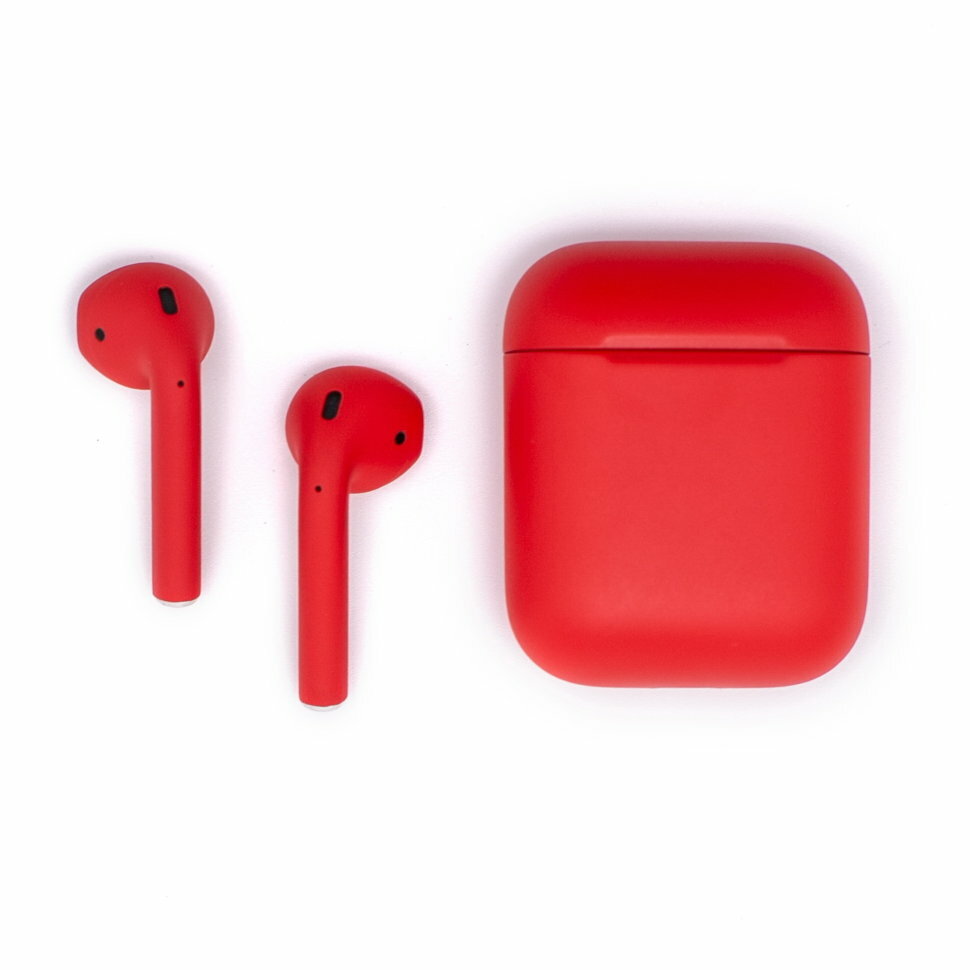 Apple AirPods 2 Color (без беспроводной зарядки чехла) Матовый Красный